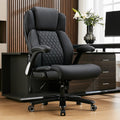NYOAK 700lbs Big and Tall Office Chair, Heavy Duty Ergonomic Chair, Extra Wide Seat, Quiet Rubber Wheels, High Back with Lumbar Support, Flip-Up Arms